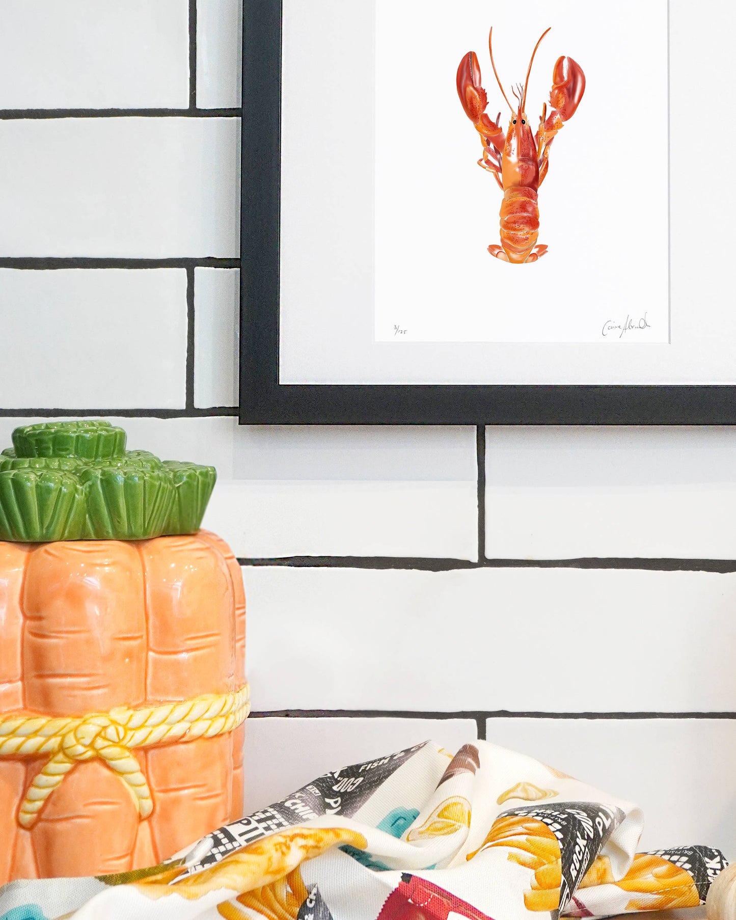 Lobster Print- Framed Limited Edition Print - Seafood
