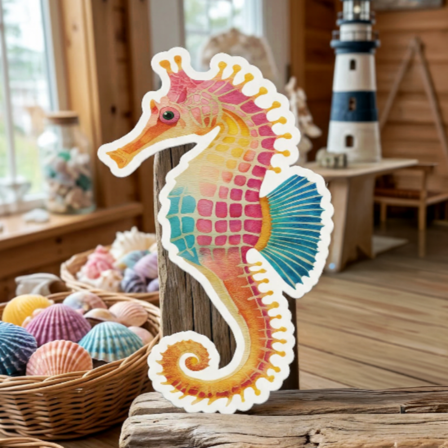 Seahorse Seaside Coastal Postcards Stationery Notecards