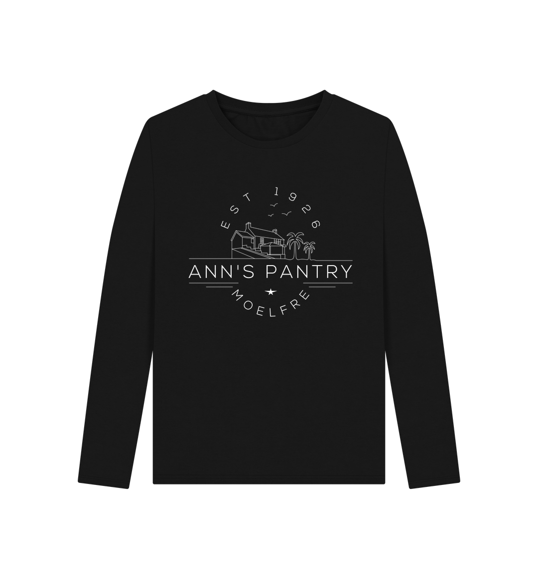 Black Ann's Pantry Long sleeved ladies top Logo 1