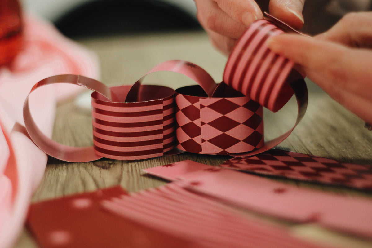 Berry & Blush | Paper Chain Kit Valentines Party Decor