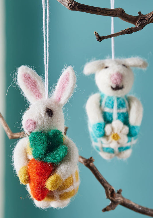 Namaste - Felt Rabbit & Sheep Decorations