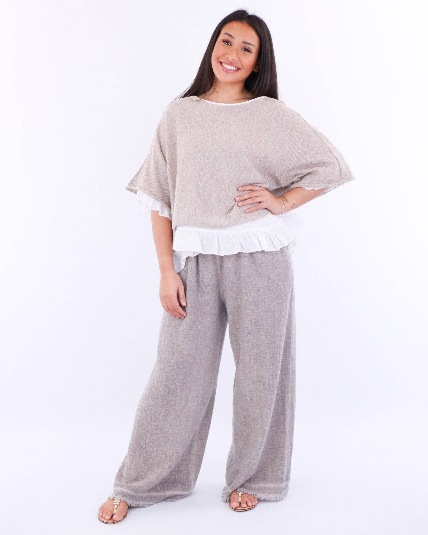 Cotton Blend Short Tunic Top