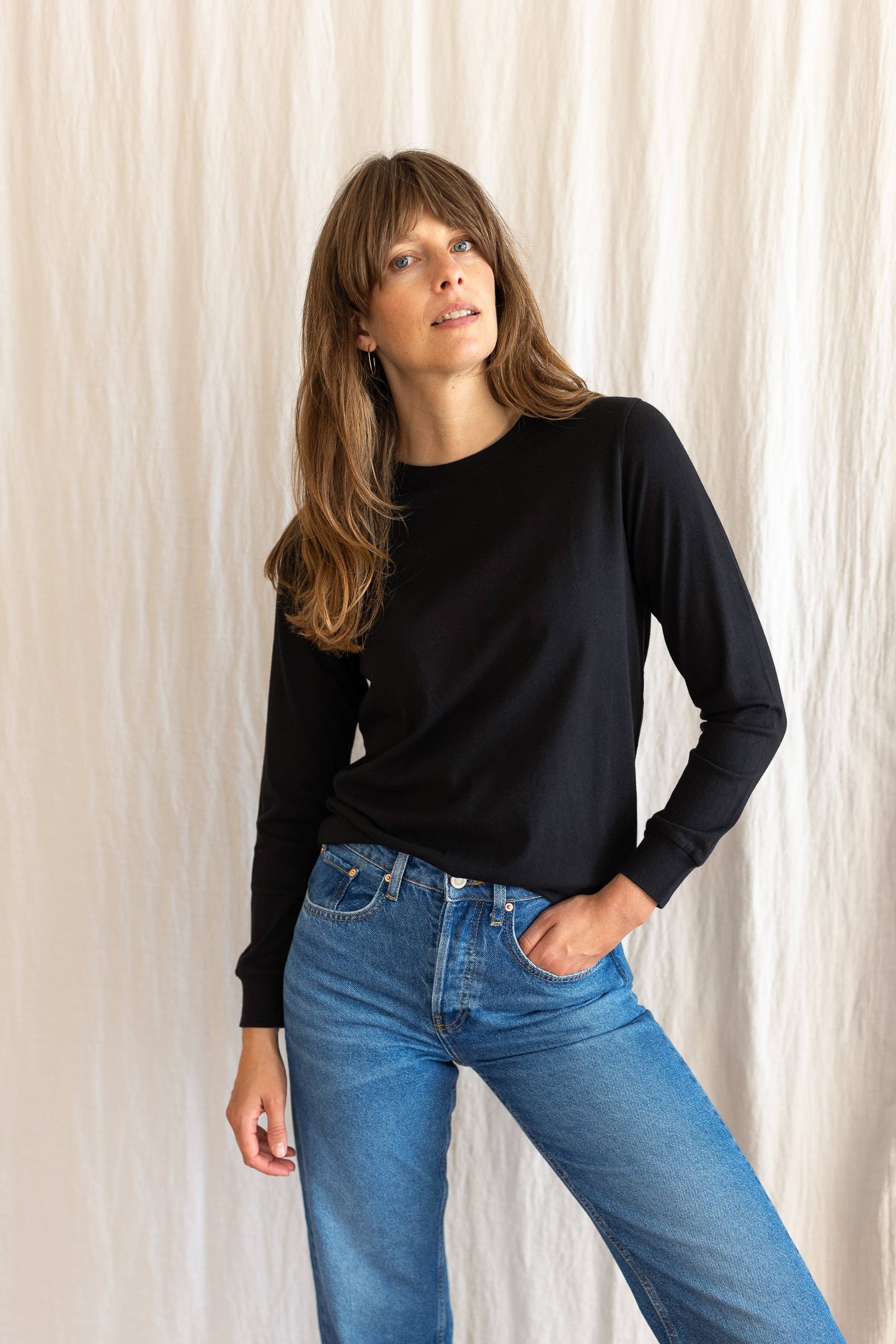 Ivy Audrey Organic Cotton Crew Black 100% Organic Cotton