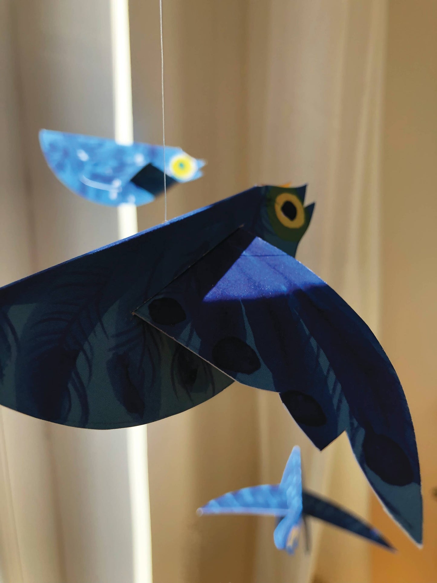 Esther Kent Design - Bluebirds Handmade Paper Birds Mobile