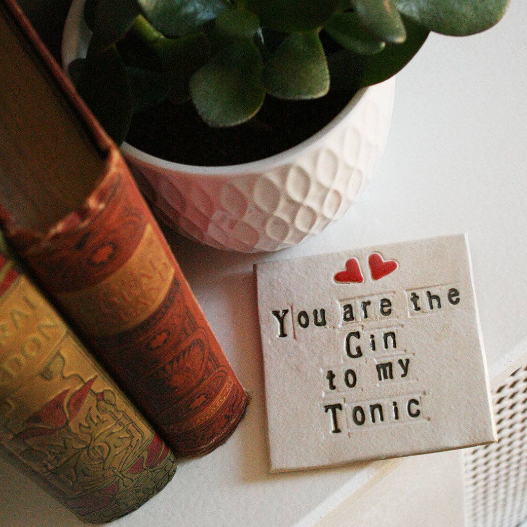 Gin To My Tonic Ceramic Coaster