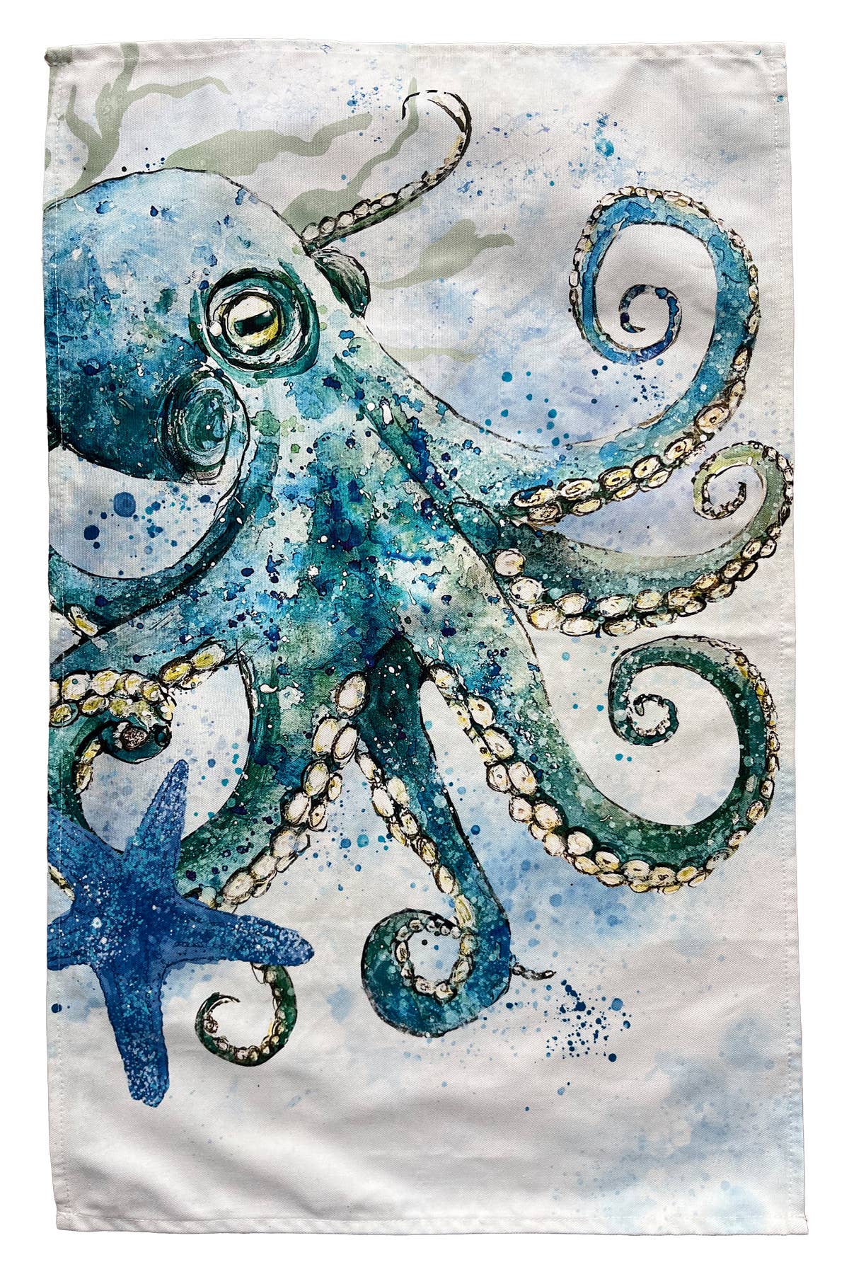 Blue Octopus Tea Towel