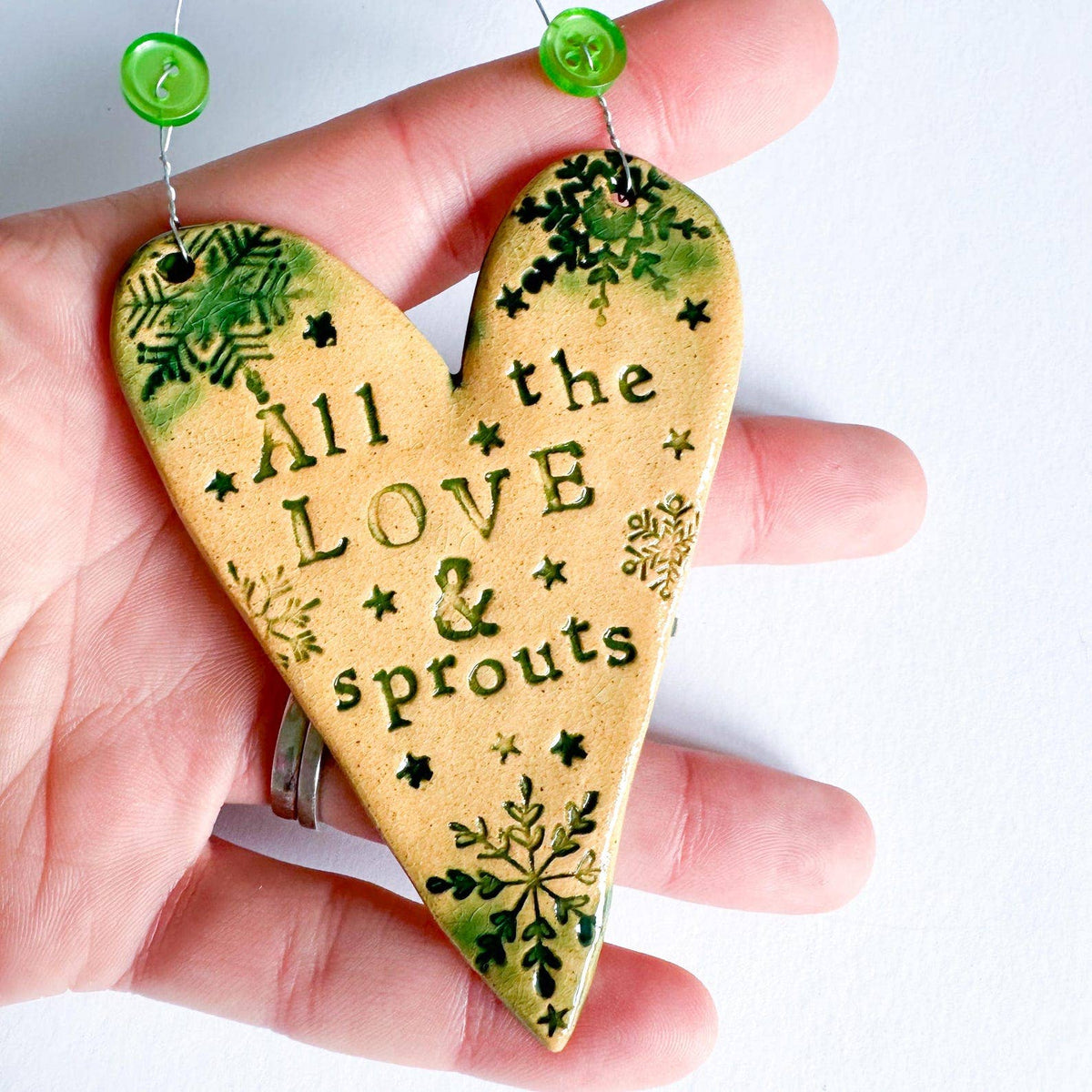 All the LOVE & Sprouts Heart. Tree decoration ornament