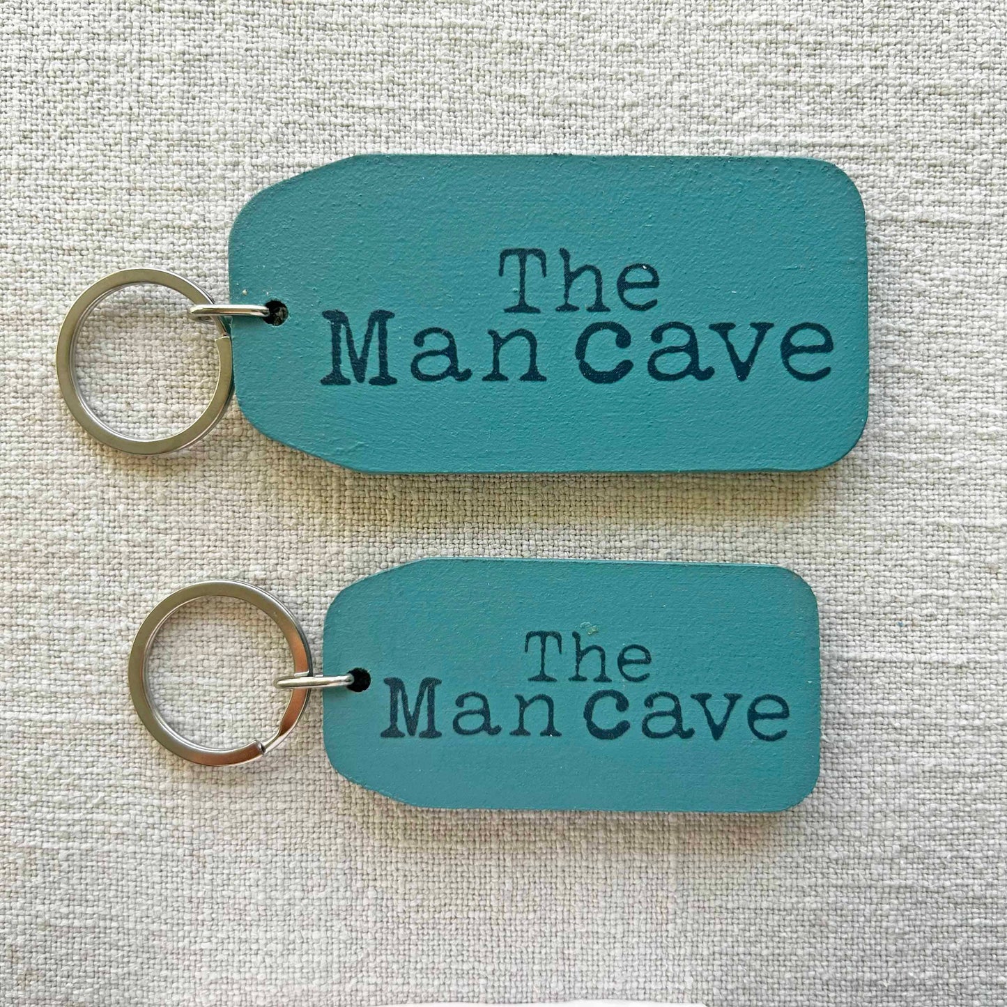 The Wooden Postcard Company - The Man Cave - Wooden Key Tag