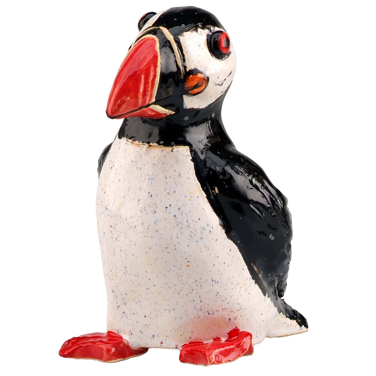 Puffin Standing Handmade Ceramic Figurine  Ornament