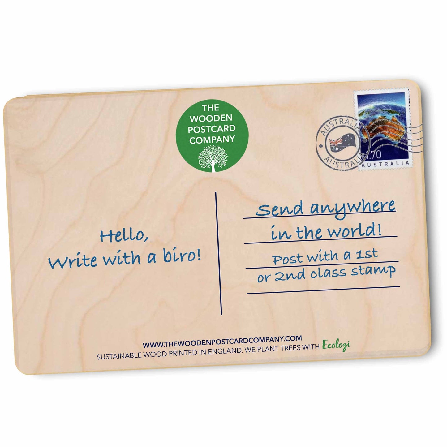 The Wooden Postcard Company - Sailing - Eco-friendly postcard