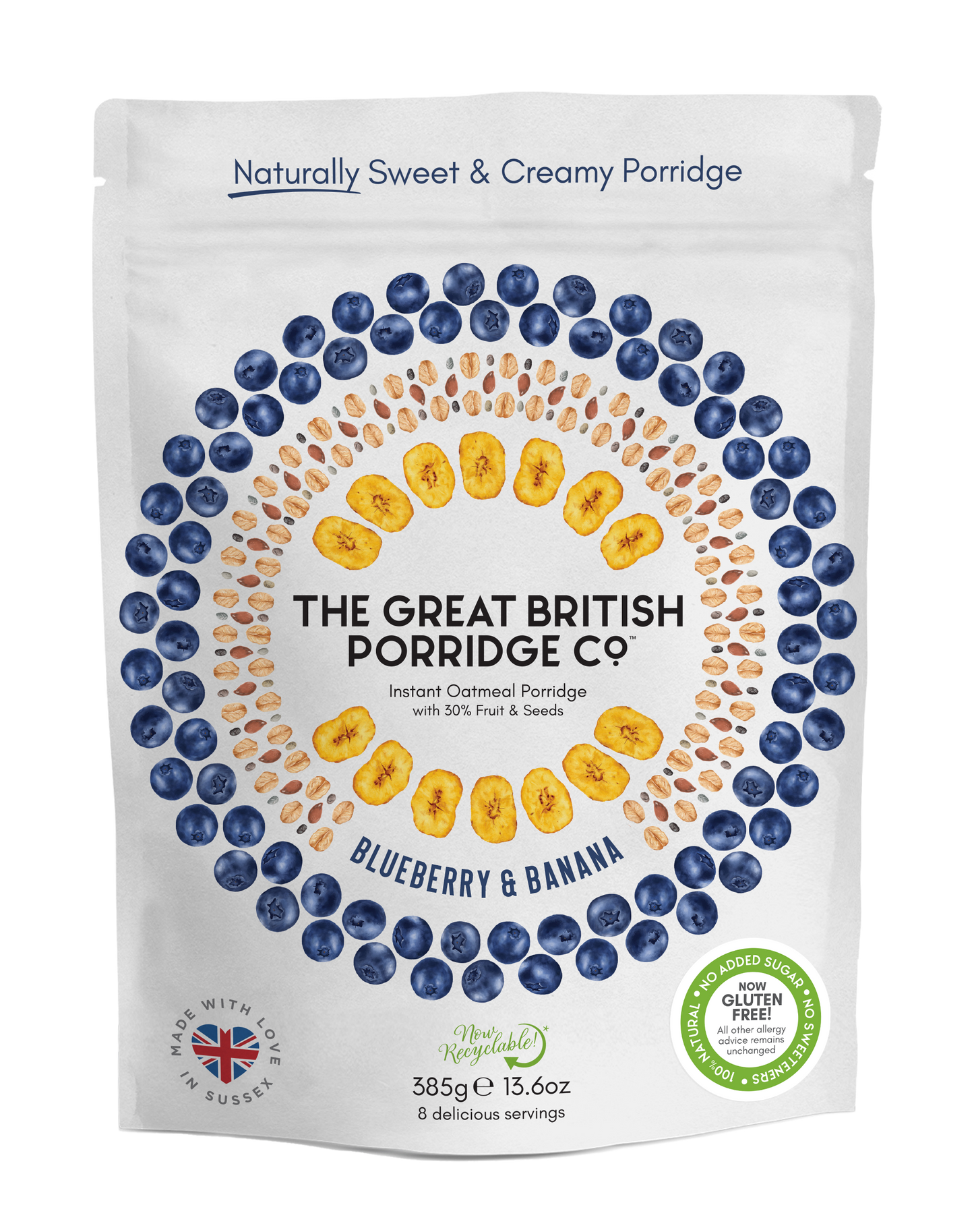 Blueberry & Banana  385g Bag x 4