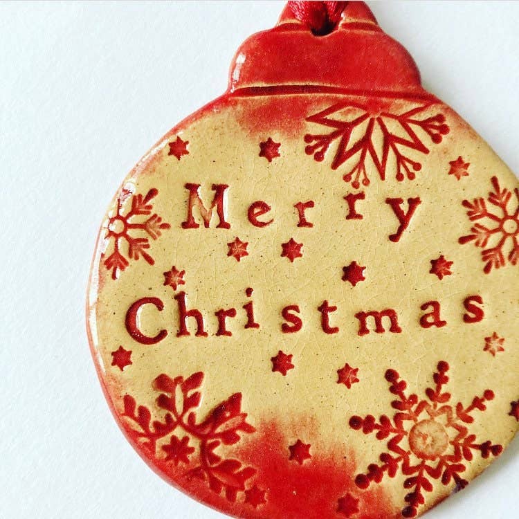 Merry Christmas Star/Bauble Tree Decoration from Wales