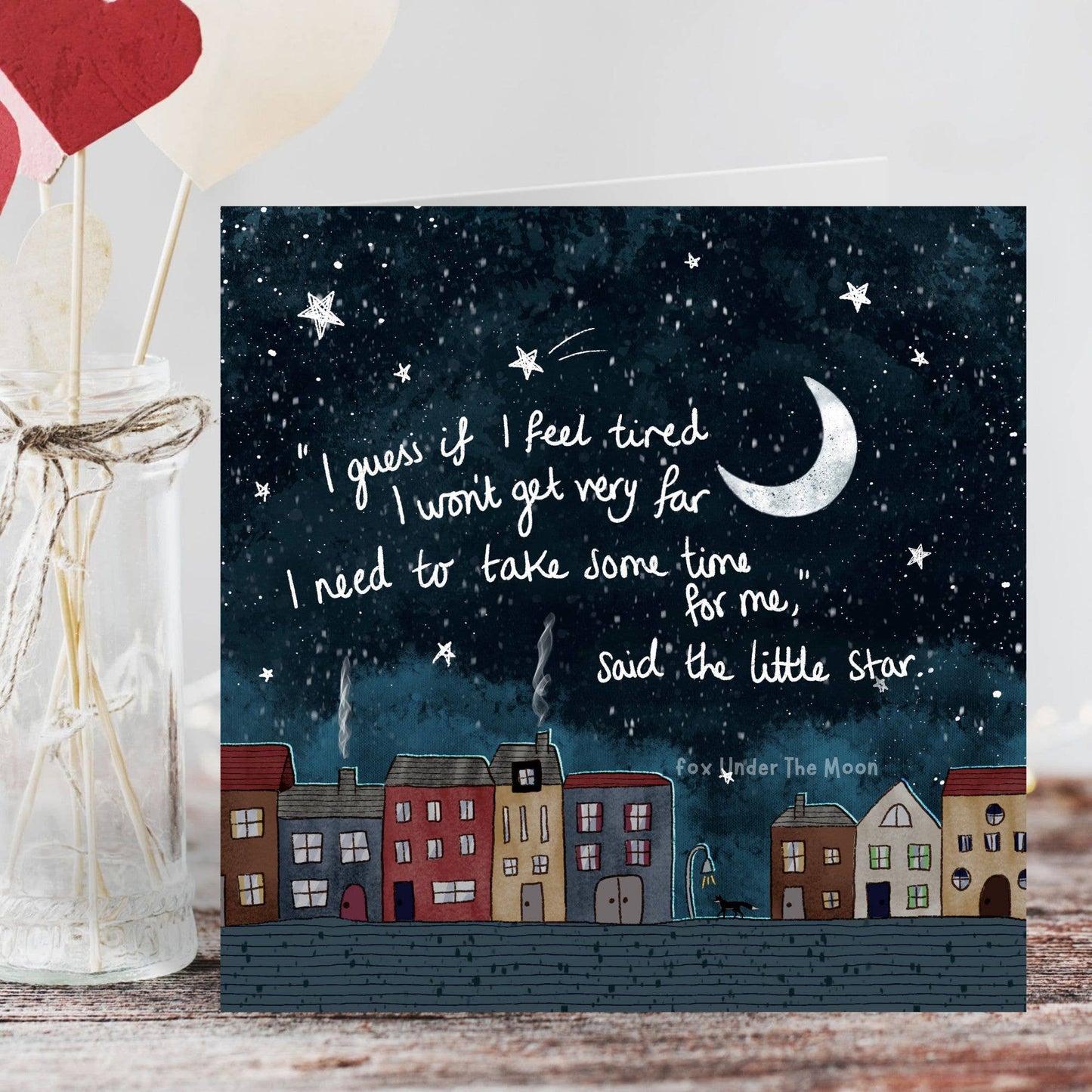 Fox under the Moon - 'Time For Me' - Foiled Greeting Card by Fox Under The Moon