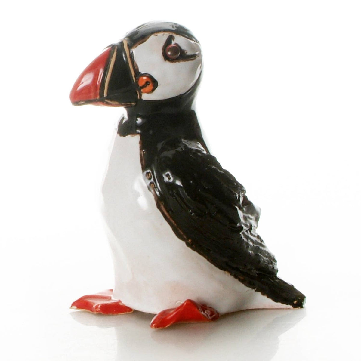 Puffin Standing Handmade Ceramic Figurine  Ornament