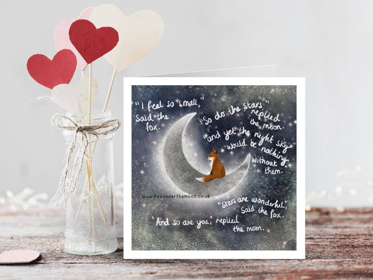 'Small' - Greeting Card by Fox Under The Moon