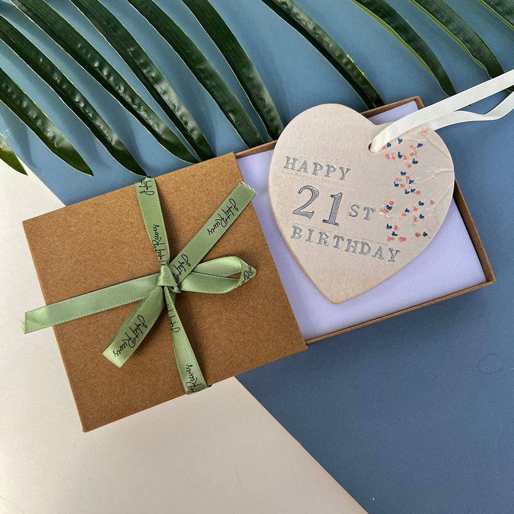 21st Birthday Hanging Heart