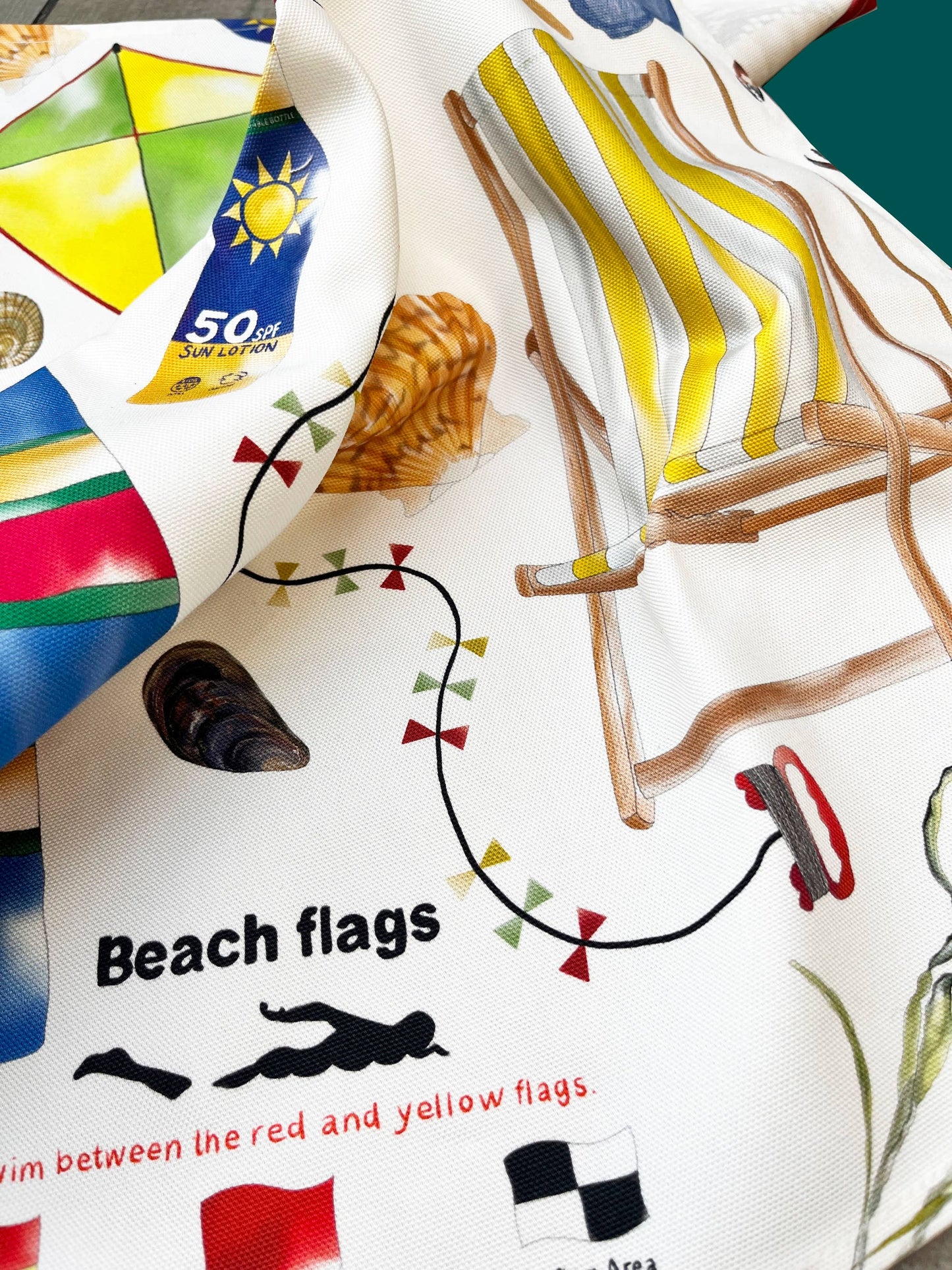 British Seaside Tea Towel – British Made – Cotton