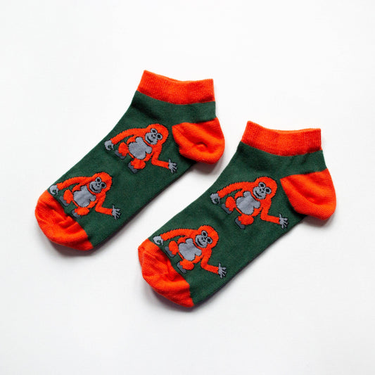 Orangutan Socks | Trainer Socks | Green Socks: UK Adult 4-7