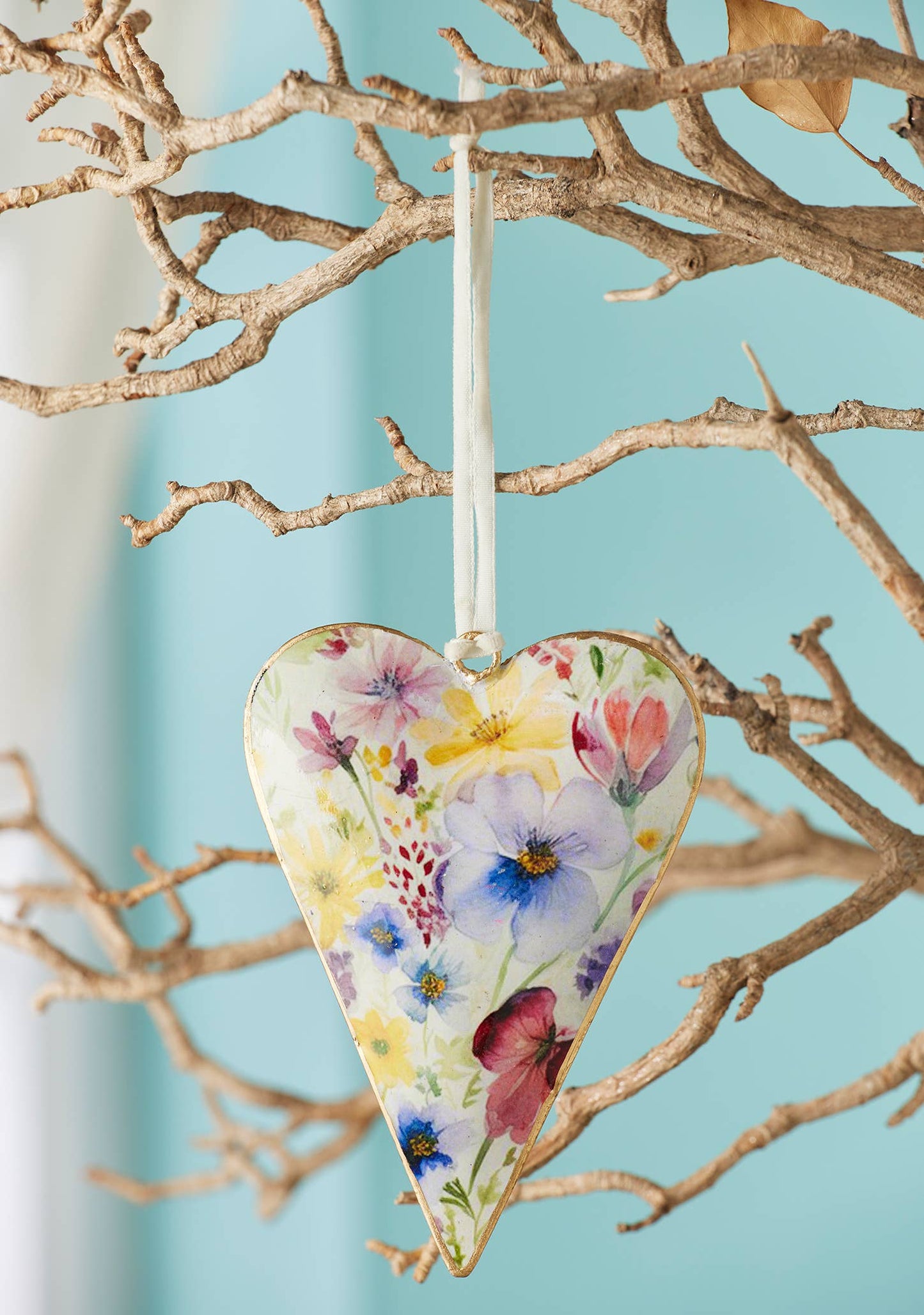 Namaste - Watercolour Floral Heart Decoration