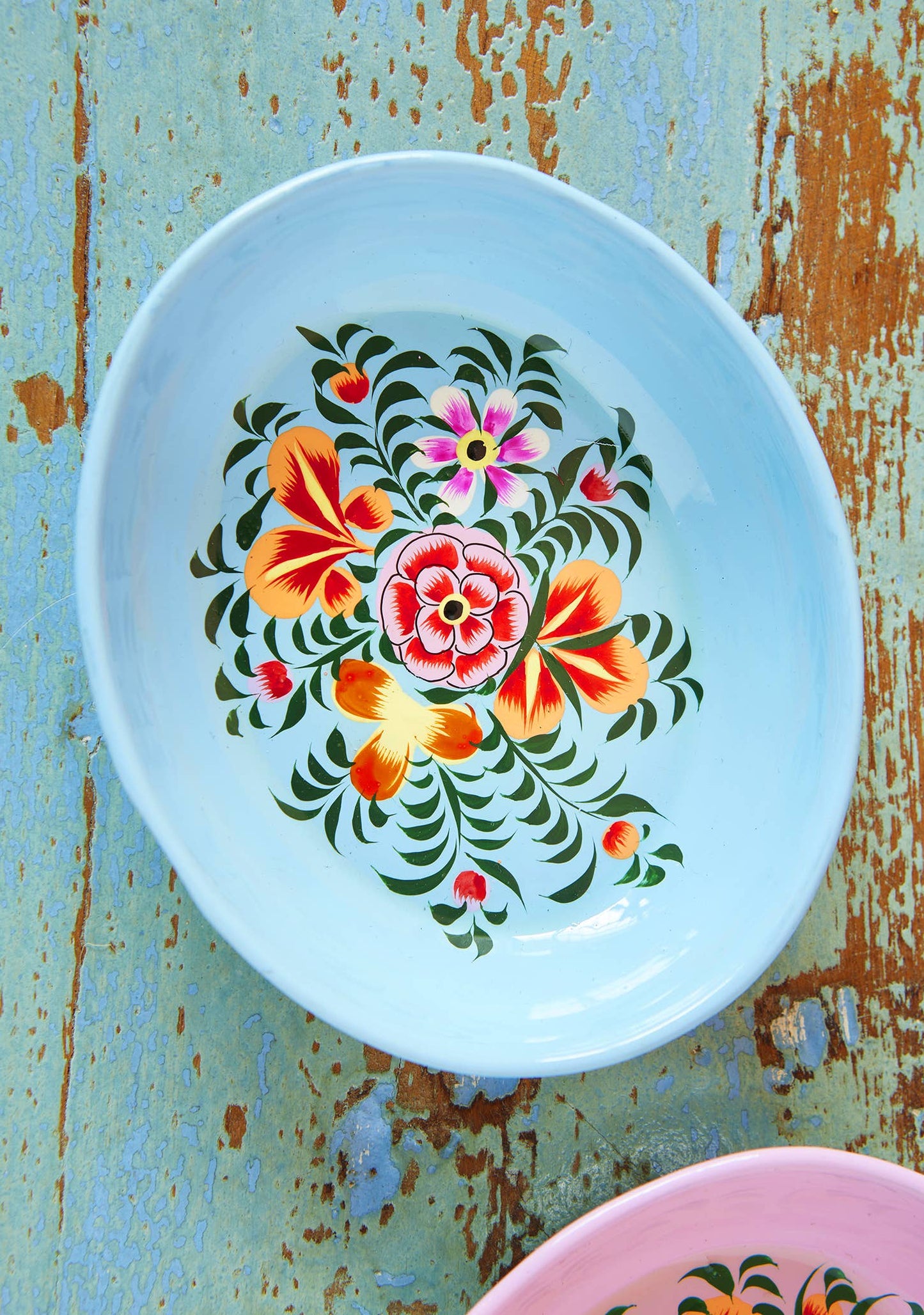Namaste - Hand Painted Oval Trinket Dish