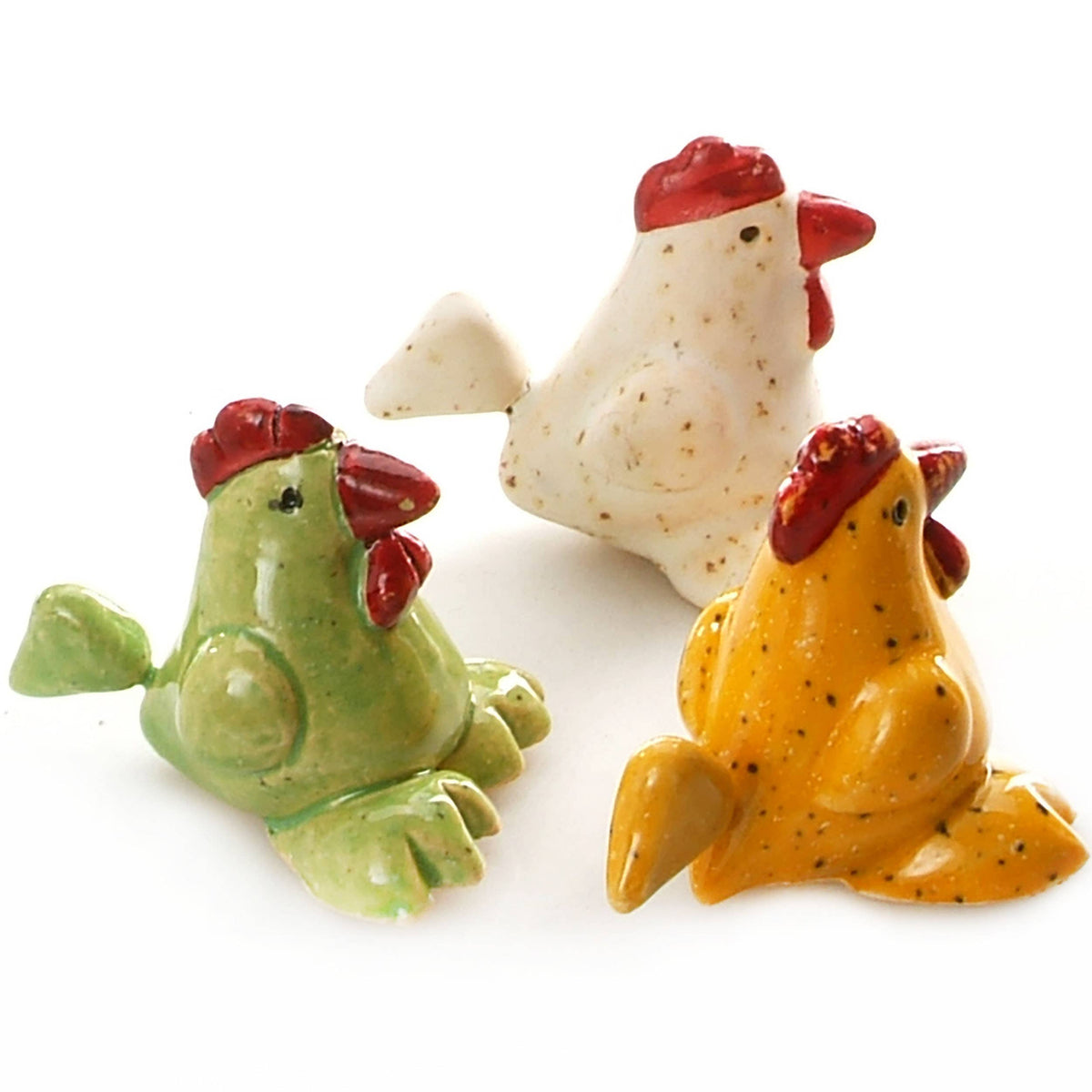 Mini Cute Cockerel Ceramic Figurine | Supplied at Random