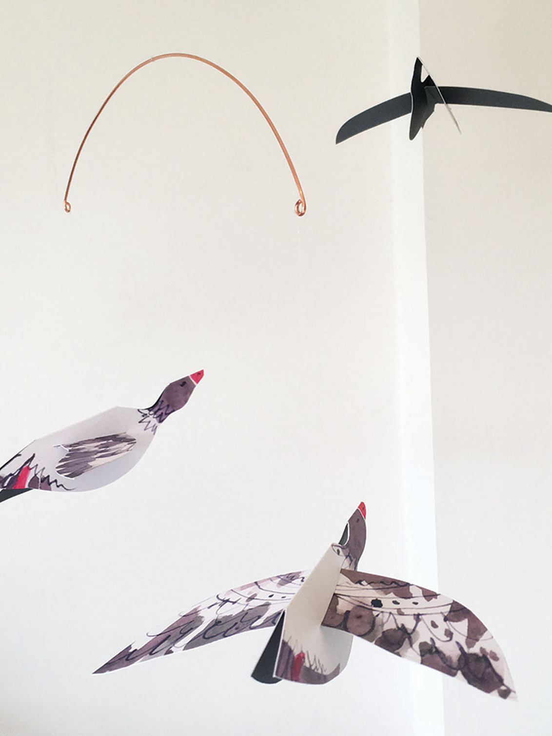Esther Kent Design - Three Geese Handmade Paper Mobile