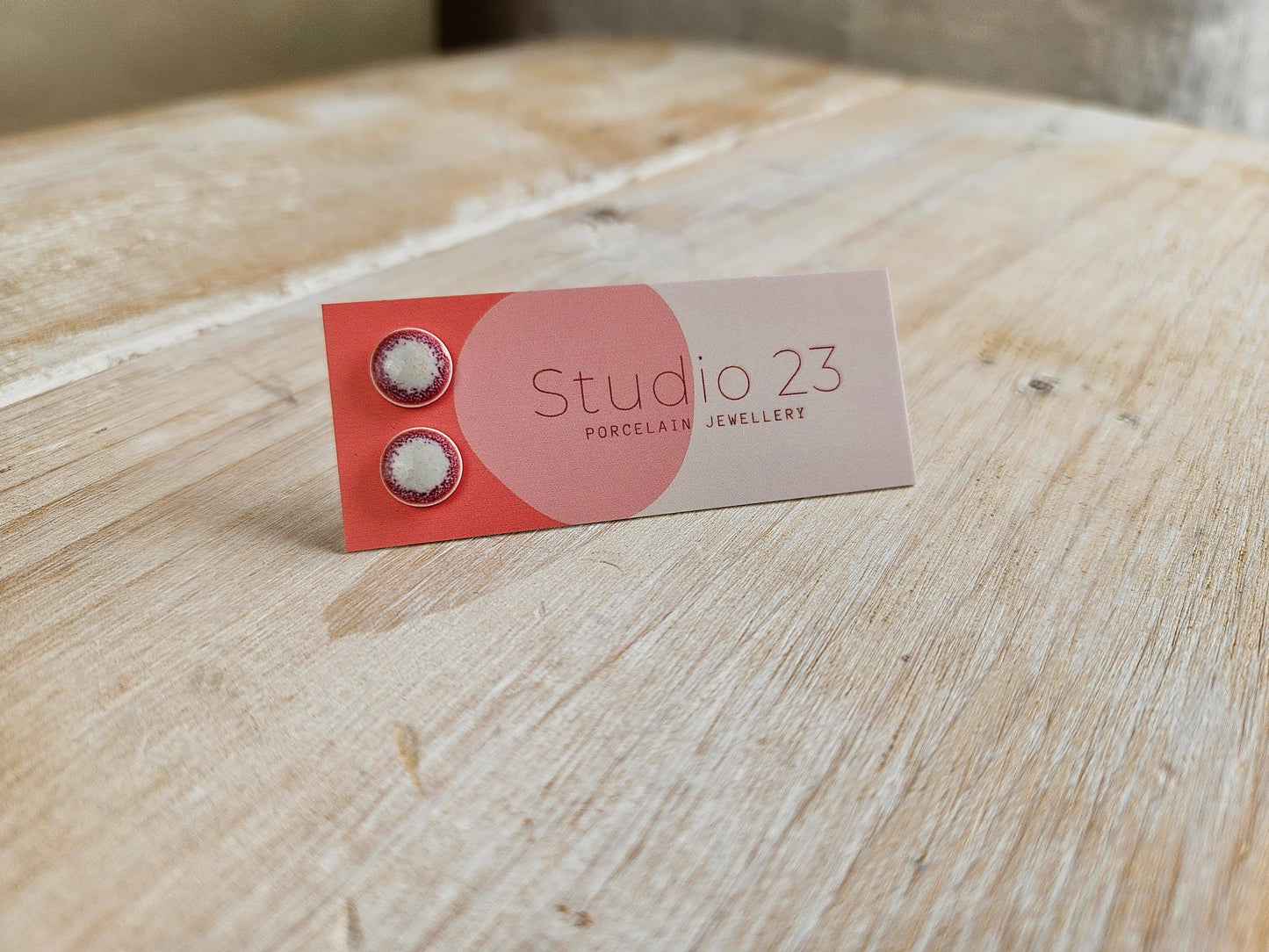 Studio 23 Ceramics - Stud Circle Earring Pair