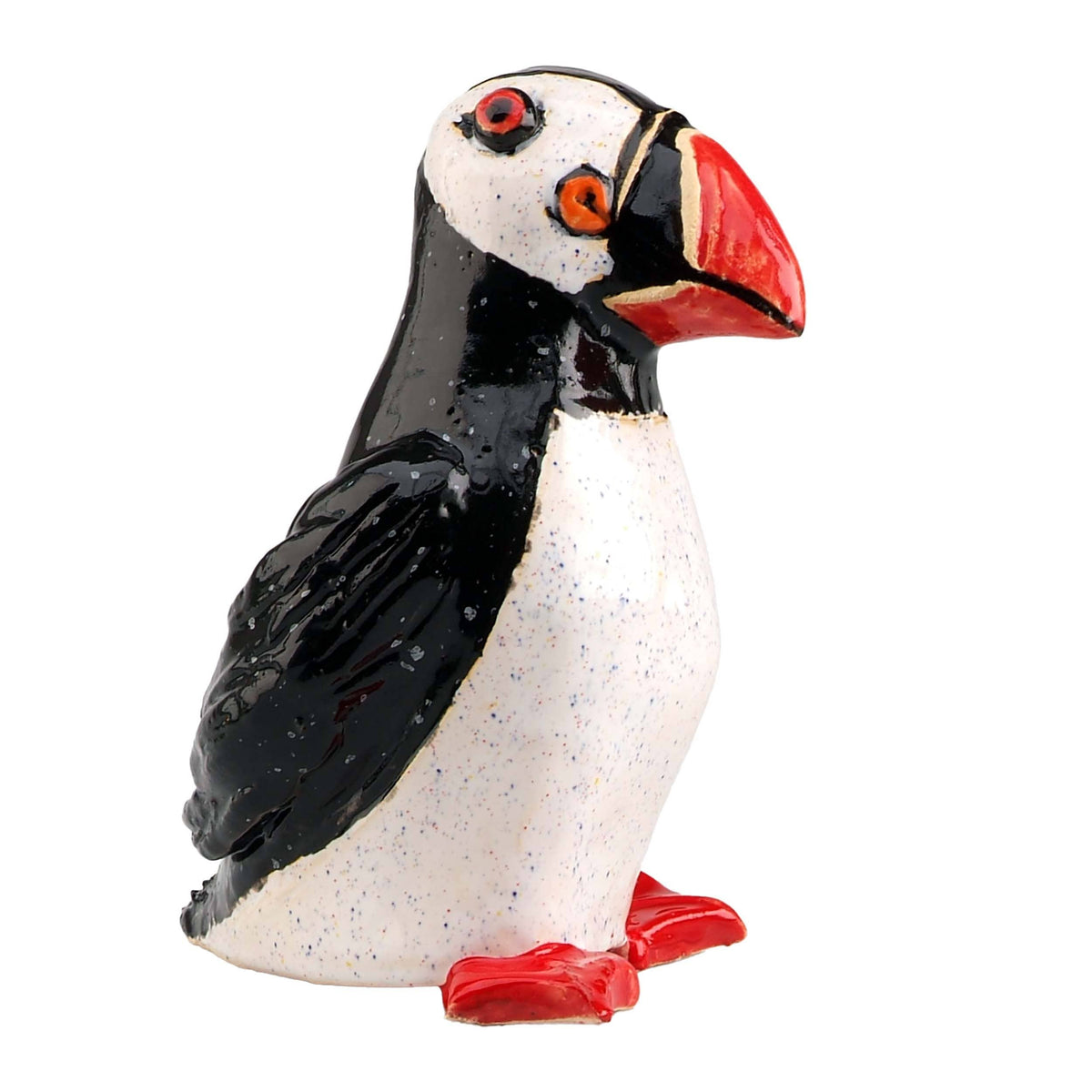 Puffin Standing Handmade Ceramic Figurine  Ornament