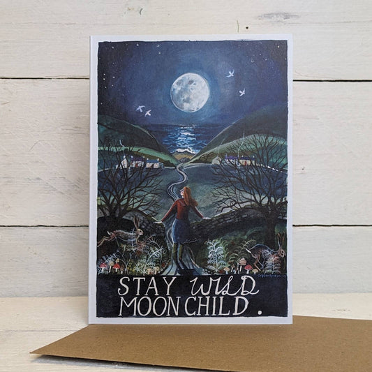 Driftwood Designs - Moon Child Greetings Card