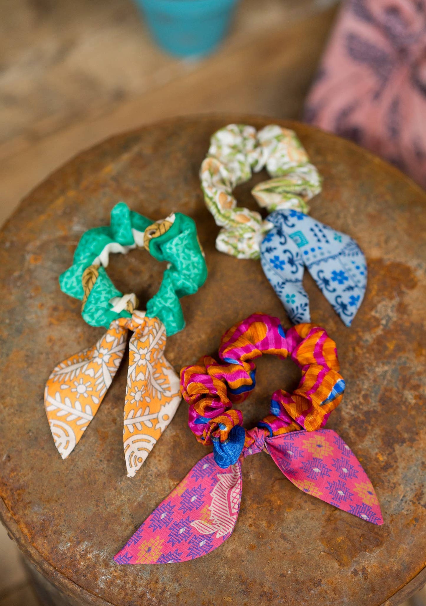 Namaste - Recycled Sari Scrunchie With Tie