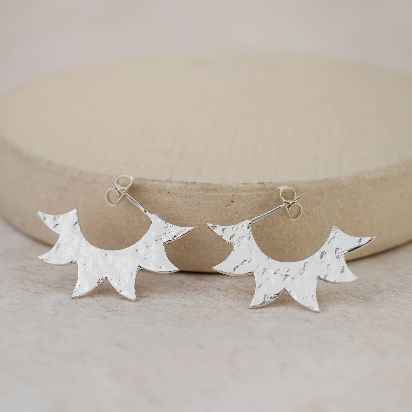 Lucy Kemp - Sterling Silver Sunburst Earrings