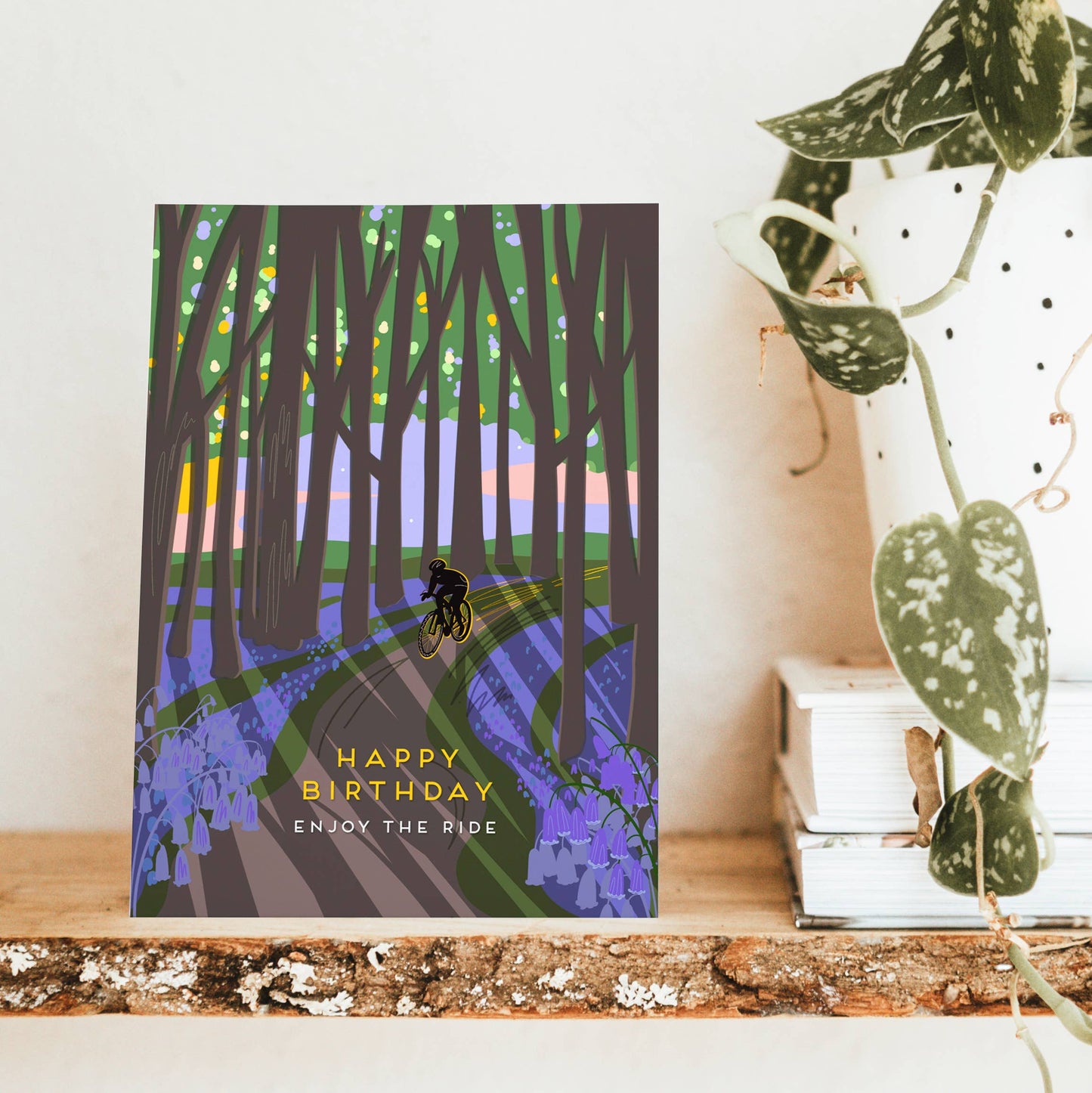 Onneke - Enjoy the ride Happy birthday greeting card - cycling card
