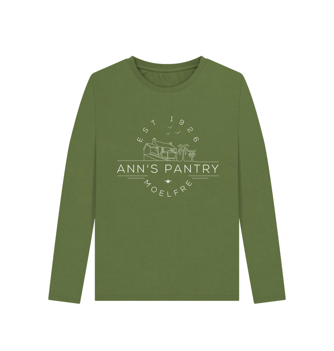Khaki Ann's Pantry Long sleeved ladies top Logo 1