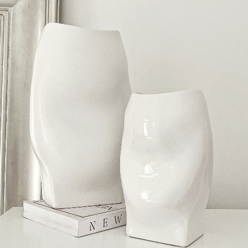 Wax Melt Supplies Small Soho Vase - Gloss White