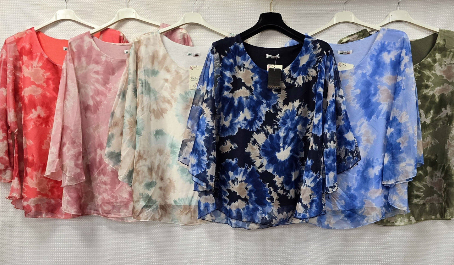 Kurt Muller - Tye Dye Silky Blouse