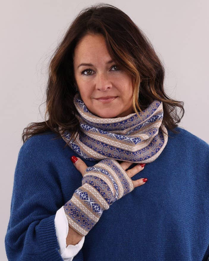 Cadenza Italy Ltd - Cashmere Blend Fairisle Snood