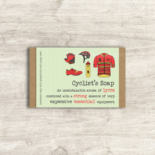 Dandelion Stationery - Cyclist Soap - Expensive Equipment - Humorous Soap Gift
