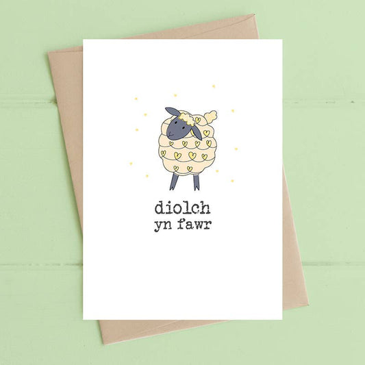 Diolch Yn Fawr Iawn (Thank you very much) Sheep WELSH Card