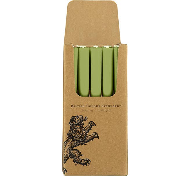 British Colour Standard - Olive Green Eco Dinner Candles