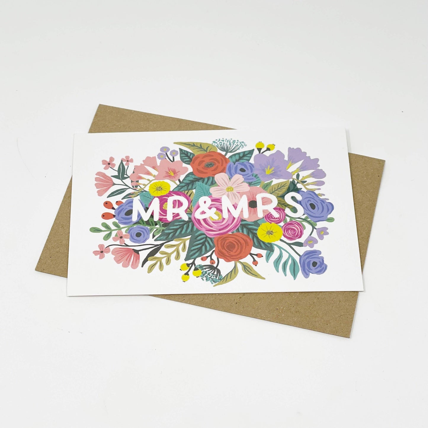 Lomond Paper Co - Mr & Mrs Floral Wedding Card