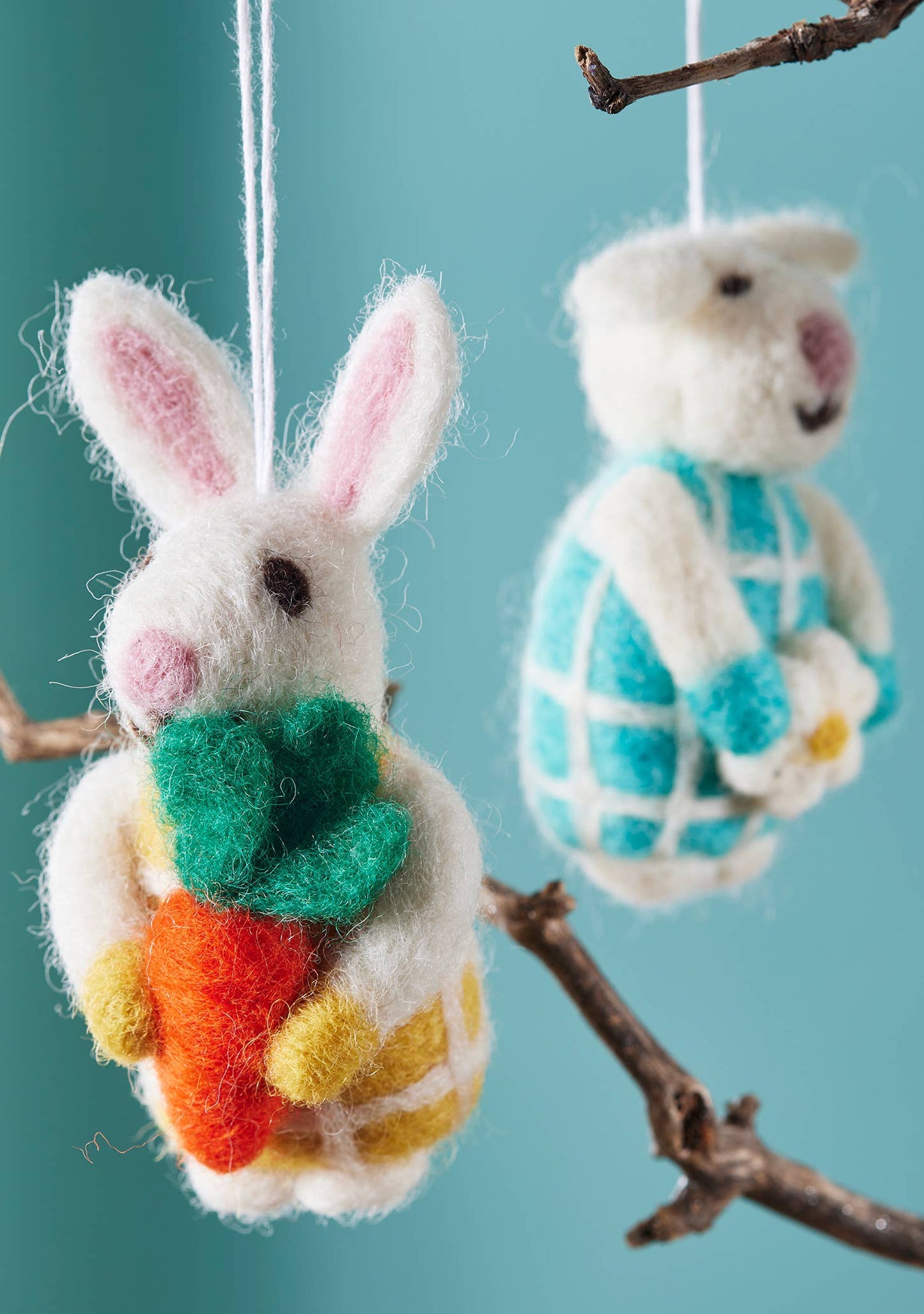 Namaste - Felt Rabbit & Sheep Decorations