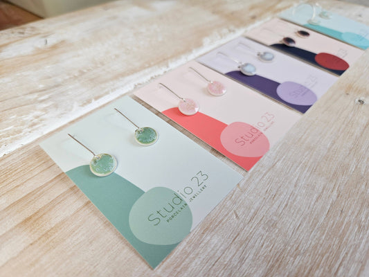 Studio 23 Ceramics - Drop Circle Earring Pair