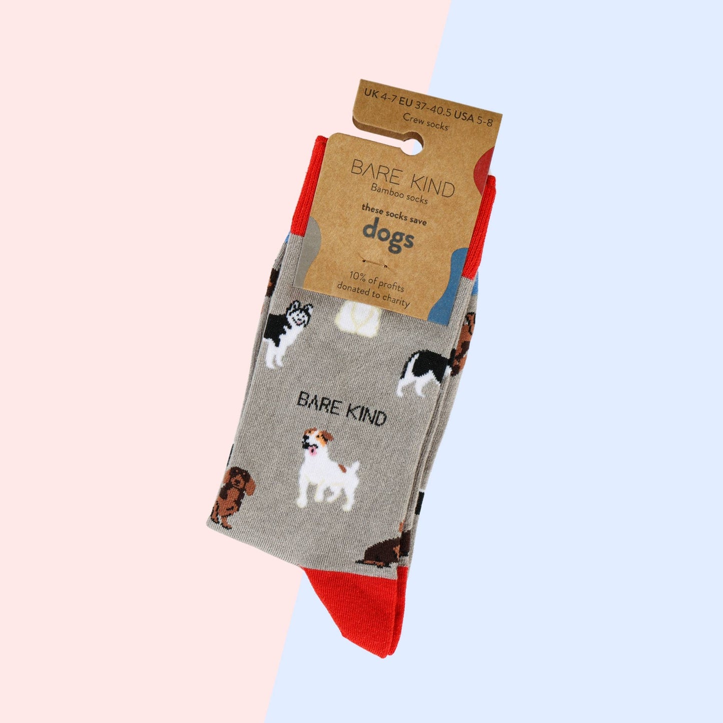 Bare Kind - Grey Dogs Socks