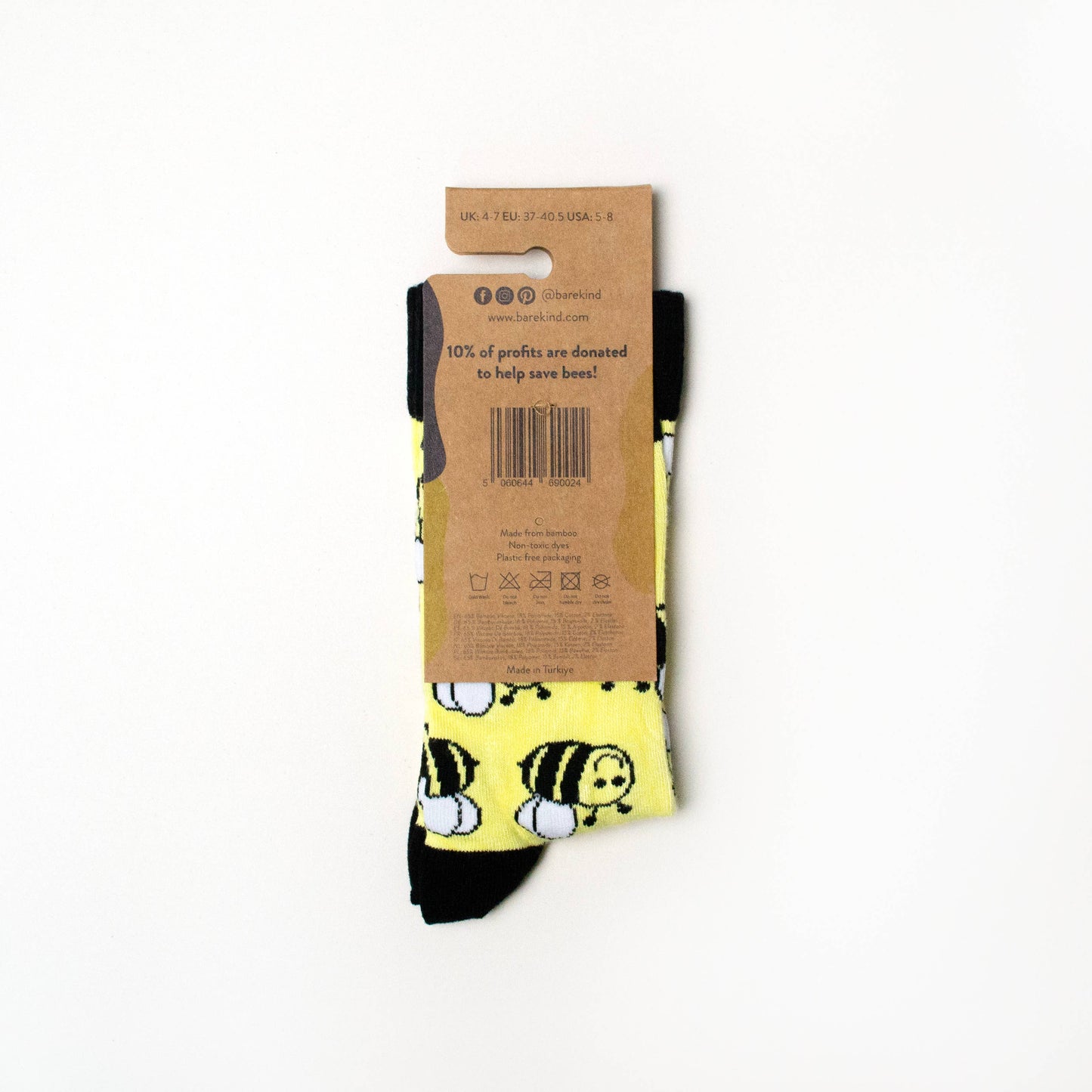 Bare Kind - Yellow Bee Socks