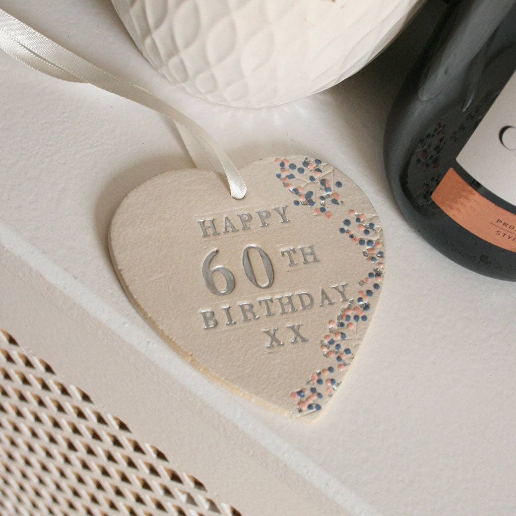 60th Birthday Hanging Heart