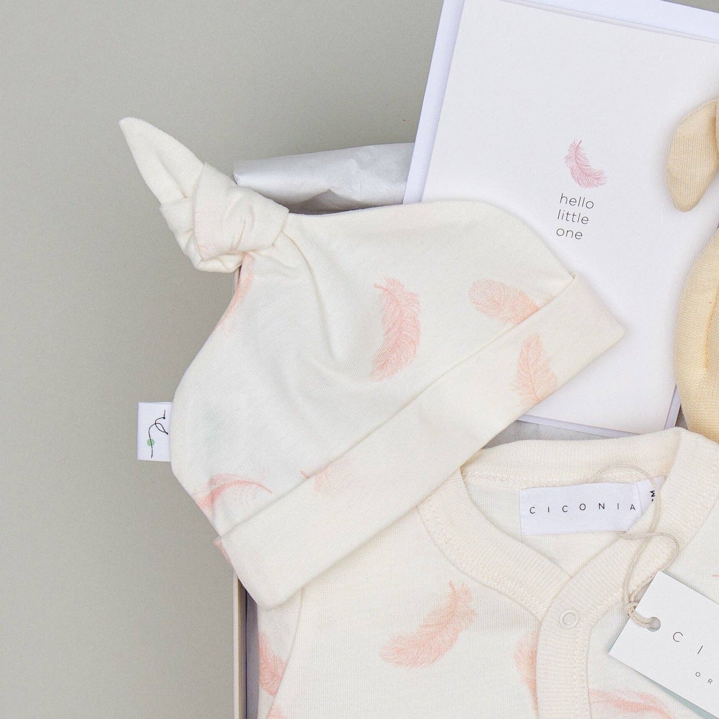 Ciconia Organics Falling Feather Top-Knot Beanie: