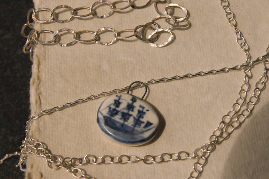 Eloise Rose Design Studio - Porcelain Ship Pendant