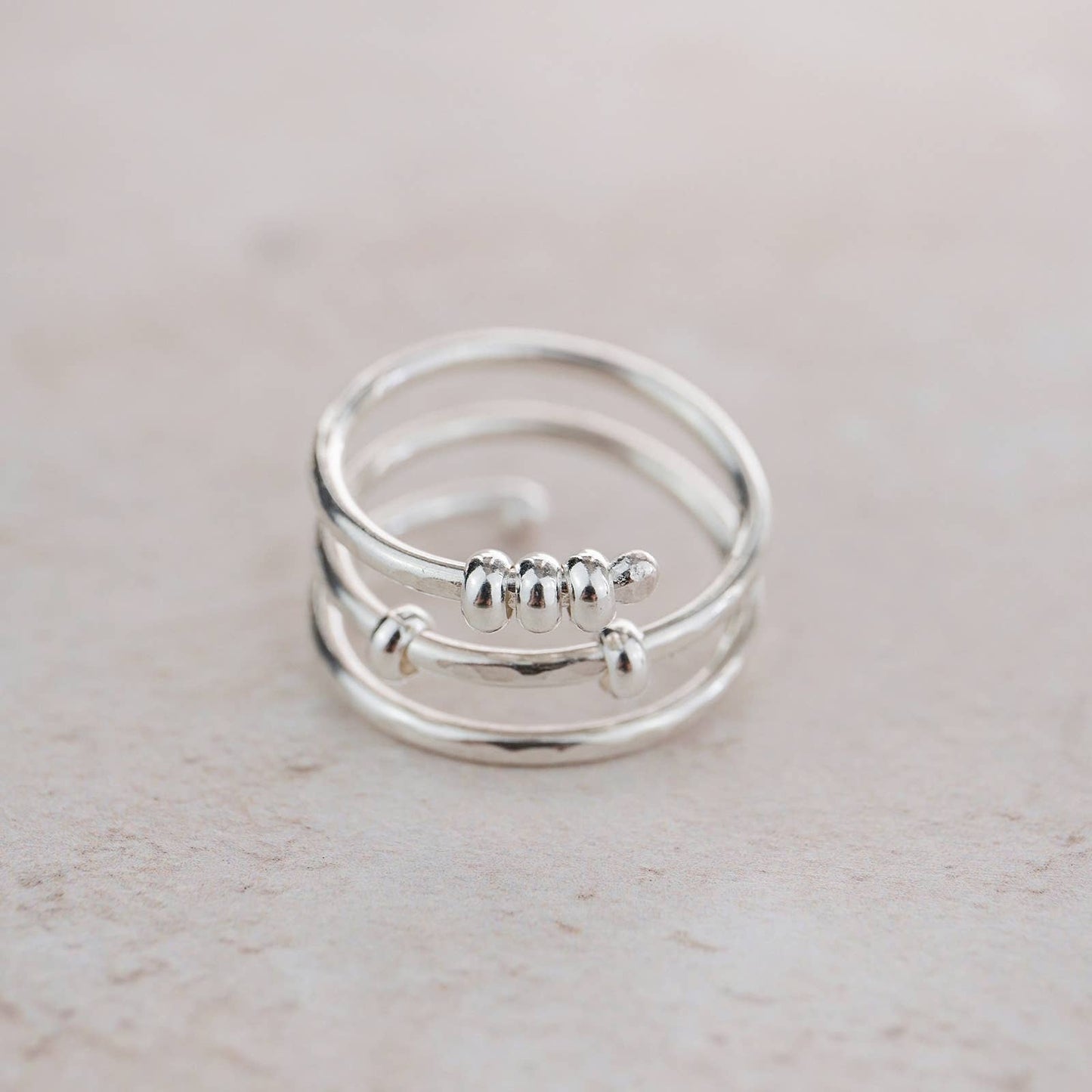Lucy Kemp - Sterling Silver Beaded Fidget Ring