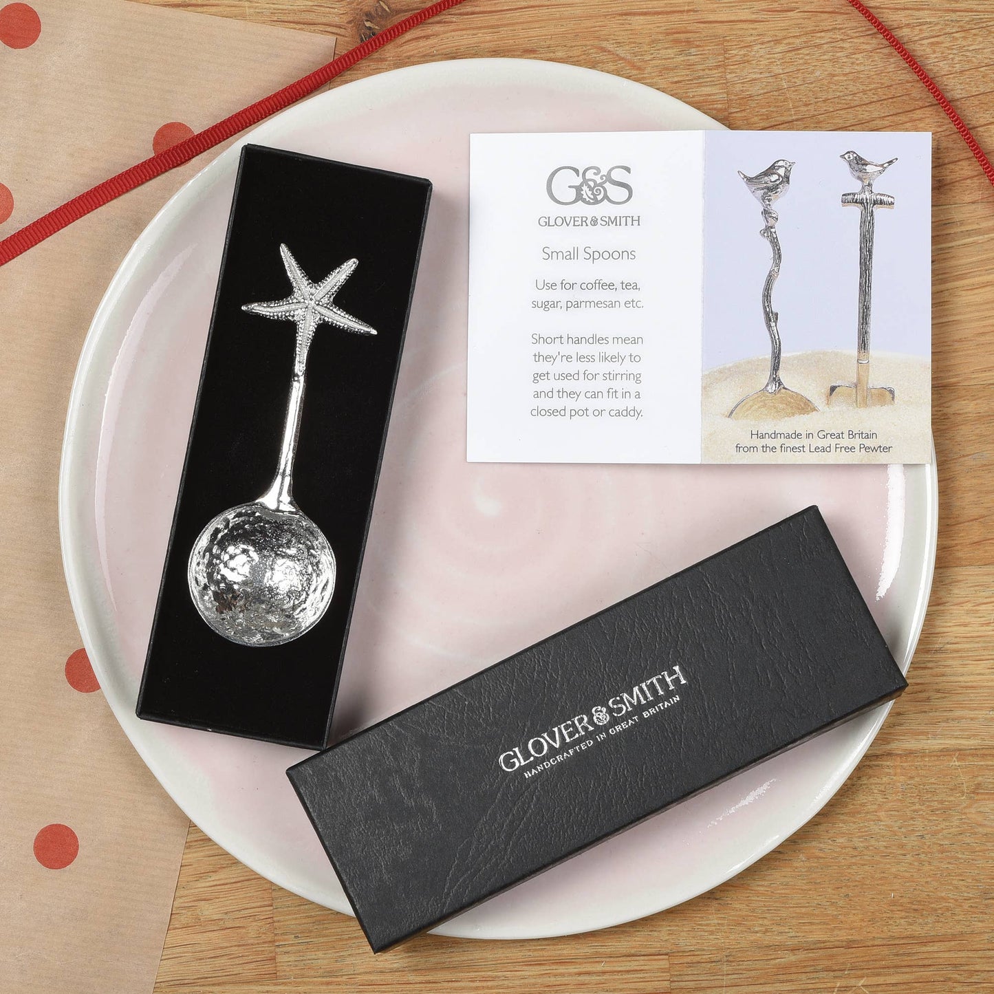 Starfish Pewter Small Sugar Spoon