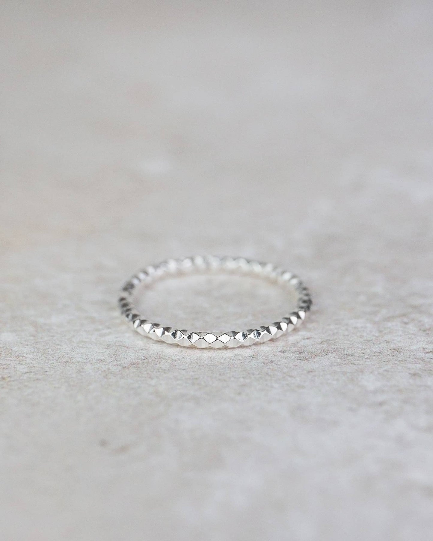 Lucy Kemp - Sterling Silver Textured Stacking Ring